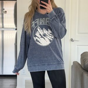 Vineyard Vines Blue Banff Graphic Crewneck Sweater